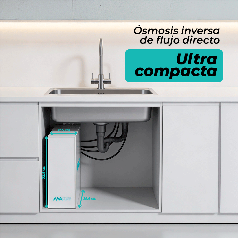 Sistema de ósmosis inversa de flujo rápido de 600 GPD